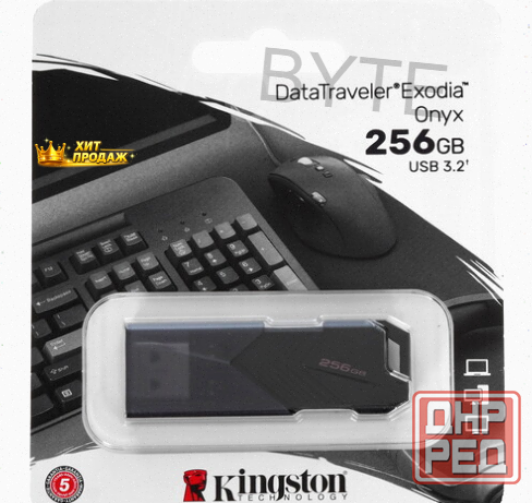 Память Usb Flash 256 гб Kingston Datatraveler Exodia Onyx [dtxon/256gb] - арт:6195 Макеевка - изображение 1