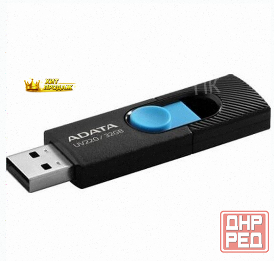 Usb Флешка Adata 32gb uv220 Black/blue Usb 2.0 - арт:1260 Макеевка - изображение 2