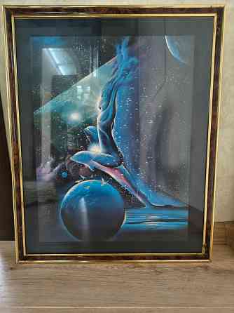 Картина под стеклом "Девушка и Вселенная" Донецк