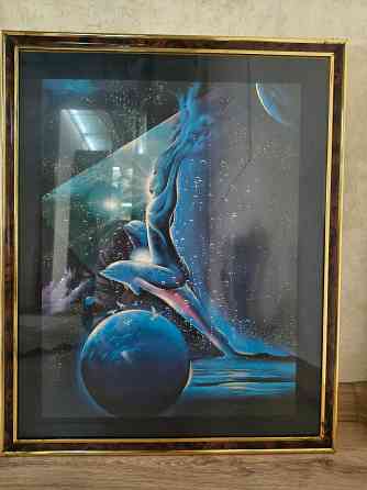 Картина под стеклом "Девушка и Вселенная" Донецк