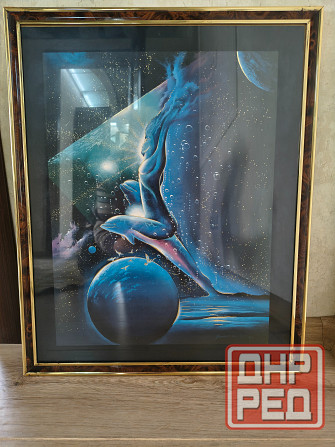 Картина под стеклом "Девушка и Вселенная" Донецк - изображение 1