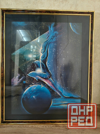 Картина под стеклом "Девушка и Вселенная" Донецк - изображение 2