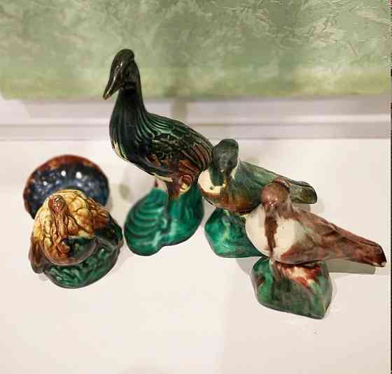 Статуэтки 1950 г., обливная керамика-майолика ссср Донецк