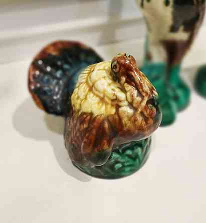 Статуэтки 1950 г., обливная керамика-майолика ссср Донецк