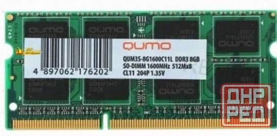 Оперативная Память so-dimm Qumo 8gb Ddr3-1600 (qum3s-8g1600c11l) - арт:5077 Донецк - изображение 1