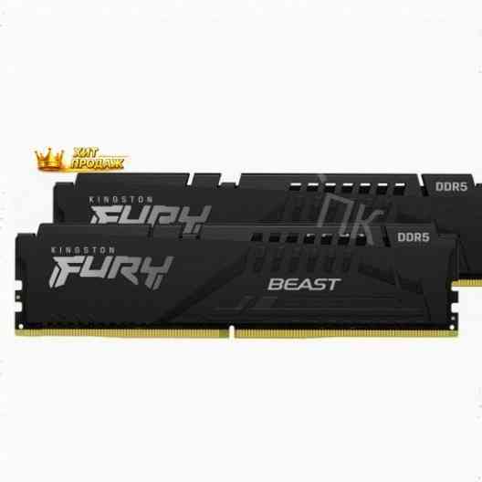 Оперативная Память Kingston Ddr5 32gb (2х16gb) 5600mhz pc-44800 cl36 Fury Beast Black Exp - арт:3608 Донецк