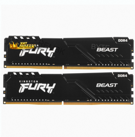 Оперативная Память Kingston kf432c16bb1k2/32wp, 32gb (2x16gb) 3200mt/s Ddr4 cl16 Dimm, Че - арт:3256 Донецк