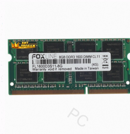Оперативная Память so-dimm 8gb Ddr3-1600 pc3-12800 Foxconn Foxline, cl11, 1.5v, (512x8), - арт:9558 Донецк