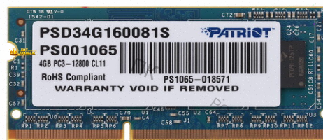 Оперативная Память Sodimm Patriot Signature [psd34g160081s] 4 гб - арт:4704 Донецк