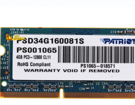Оперативная Память Sodimm Patriot Signature [psd34g160081s] 4 гб - арт:4704 Донецк