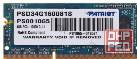 Оперативная Память Sodimm Patriot Signature [psd34g160081s] 4 гб - арт:4704 Донецк - изображение 1