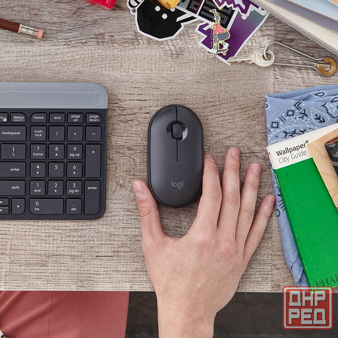 Мышь беспроводная Logitech Pebble M350 Graphite, Bluetooth Донецк - изображение 3