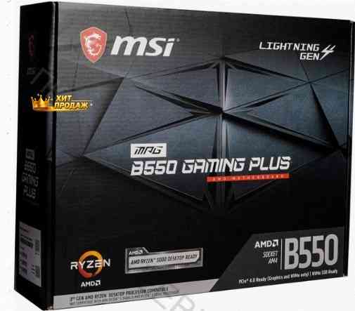 Материнская Плата Msi Mpg b550 Gaming Plus Soc-am4 Amd b550 4xddr4 Atx ac`97 8ch(7.1) Gbl - арт:6552 Макеевка