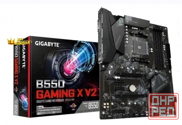 Материнская Плата Gigabyte b550 Gaming x v2 (v1.3/v1.4) Soc-am4 Amd b550 4xddr4 Atx ac`97 - арт:1222 Макеевка - изображение 4