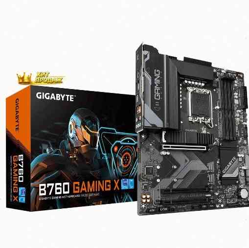 Материнская Плата Gigabyte b760 Gaming x (lga1700/b760/4xddr5/3xpci-ex16/3xm.2/sb7.1/glan - арт:8236 Макеевка