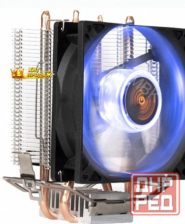 Кулер Exegate ex286297rus Wizard Exx200-pwm.blue (al+copper, 2 Трубки, Lga775/115*/1200/a - арт:4081 Макеевка - изображение 1