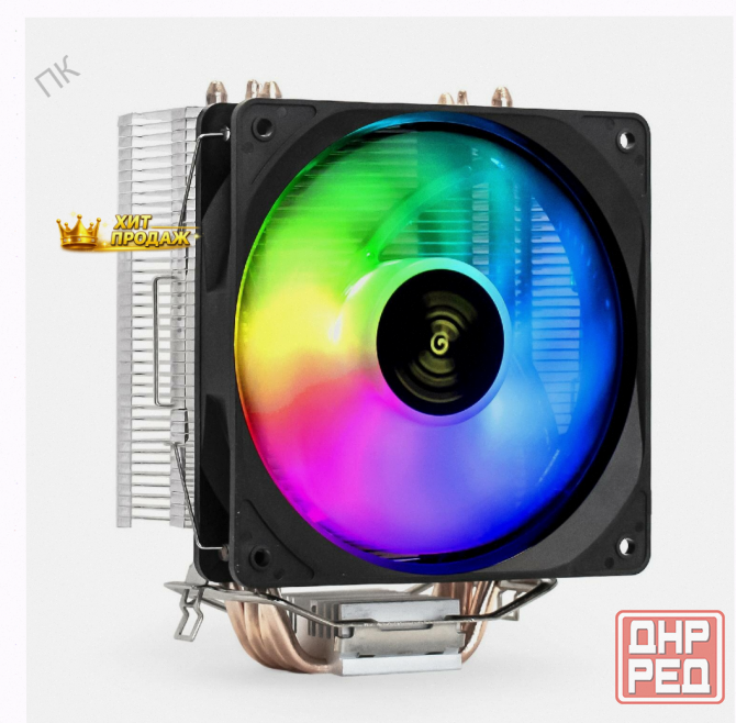 Кулер Exegate Wizard Exx400v2-pwm.frgb (al+cu, 4 Тепл.трубки, Lga775/1150/1151/1155/1156/ - арт:5628 Макеевка - изображение 1