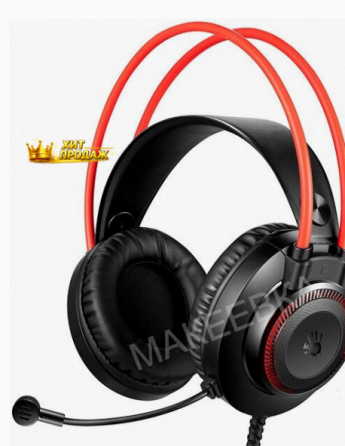 Наушники с Микрофоном a4tech Bloody g200 Aux3.5-4pin +usb Черно Красные - арт:9593 Макеевка