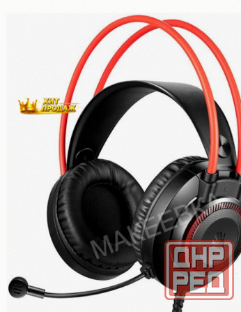 Наушники с Микрофоном a4tech Bloody g200 Aux3.5-4pin +usb Черно Красные - арт:9593 Макеевка - изображение 1