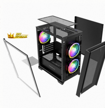 Корпус Powercase Alisio Micro z3b Argb, Черный (camzb-a3) - арт:5172 Макеевка