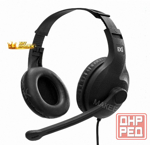 Наушники с Микрофоном Exegate Office hs-102s Black - арт:7292 Макеевка - изображение 2