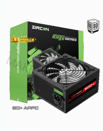 Блок Питания Atx Zircon Gti-600 80+ (черный 600w 20+4pin 4+4pin 2*6+2pin 6*sata 3*molex в - арт:3310 Макеевка