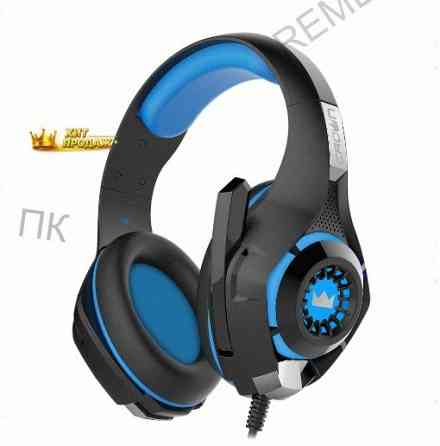 Игровые Наушники Проводные с Микрофоном Crown Micro Cmgh-101t чёрный/синий - арт:8850 Макеевка