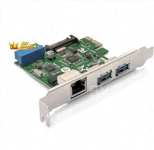 Контроллер Сетевой Exegate ex290278rus Exe-362 Pci-e x1 v2.0, 2*usb3.0 Ext. + 1* - арт:1813 Макеевка