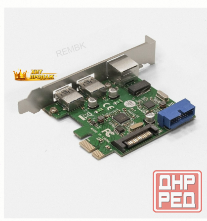 Контроллер Сетевой Exegate ex290278rus Exe-362 Pci-e x1 v2.0, 2*usb3.0 Ext. + 1* - арт:1813 Макеевка - изображение 3