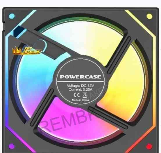 Вентилятор Powercase m52-12, Argb, Черный - арт:7530 Макеевка