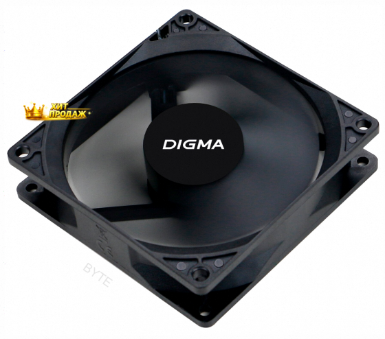 Вентилятор Digma Dfan-90 90х90x25 Черный 3-pin 4-pin (molex) Ret - арт:4263 Макеевка