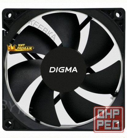 Вентилятор Digma Dfan-90 90х90x25 Черный 3-pin 4-pin (molex) Ret - арт:4263 Макеевка - изображение 1