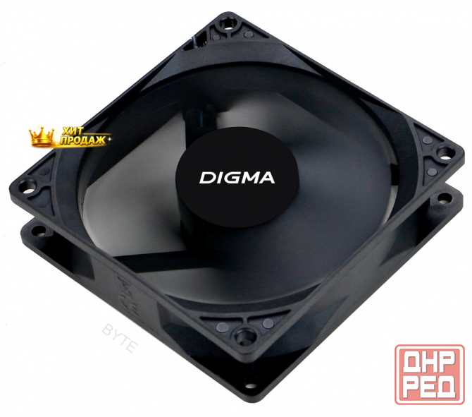 Вентилятор Digma Dfan-90 90х90x25 Черный 3-pin 4-pin (molex) Ret - арт:4263 Макеевка - изображение 4