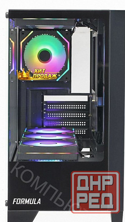 Корпус Matx Formula Crystal z1m, Mini-tower, Без бп, Черный [cristal z1m] - арт:4426 Макеевка - изображение 3