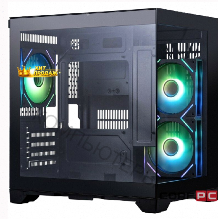Корпус 1stplayer Megaview mv5-tp Argb Black (mv5-tp-bk-2fc7r-1fc7) / Matx / 3x120mm Argb - арт:5845 Макеевка