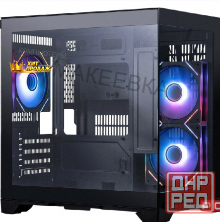Корпус 1stplayer Megaview mv5-tp Argb Black (mv5-tp-bk-2fc7r-1fc7) / Matx / 3x120mm Argb - арт:5845 Макеевка - изображение 1