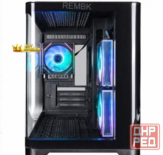 Корпус 1stplayer Uview uv6 Argb, Черный (uv6-bk-2fc7r-1fc7) - арт:3307 Макеевка - изображение 2