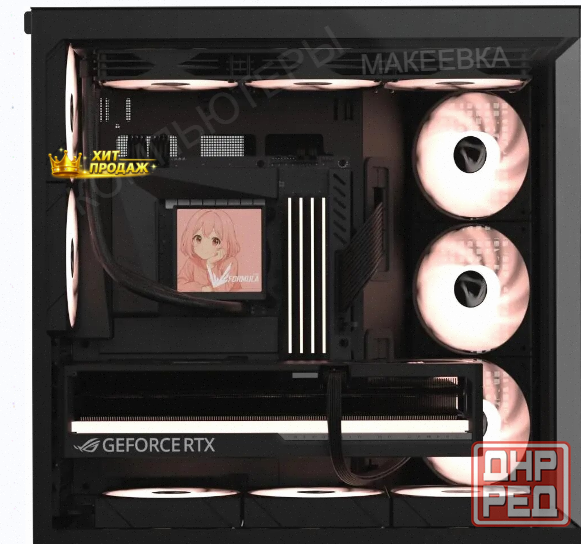 Корпус Formula Crystal z7 Черный Без бп Atx 11x120mm 4x140mm - арт:1267 Макеевка - изображение 1