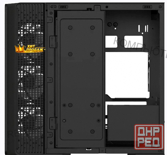Корпус Formula Crystal z7 Черный Без бп Atx 11x120mm 4x140mm - арт:1267 Макеевка - изображение 2