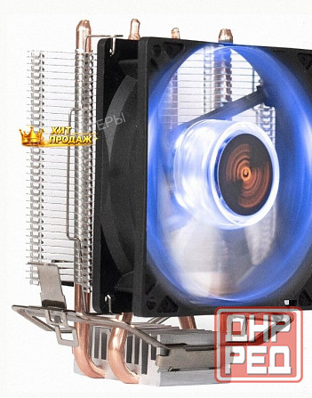 Кулер Exegate ex286297rus Wizard Exx200-pwm.blue (al+copper, 2 Трубки, Lga775/115*/1200/a - арт:8373 Донецк - изображение 1
