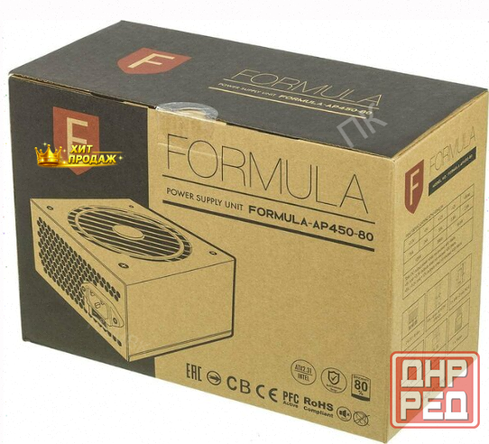 Блок Питания Formula Atx 450w Formula-ap450-80 80 Plus White (20+4pin) Apfc 120mm Fan 7xs - арт:2473 Донецк - изображение 2