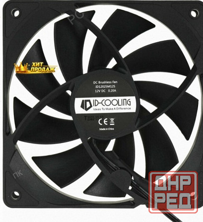 Вентилятор Для Корпуса id-cooling 120x120mm 3pin 1250rpm Black (fl-12025k) - арт:6867 Донецк - изображение 3