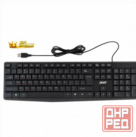 Клавиатура Проводная Acer Okw121, Usb, Черный zl.kbdee.00b - арт:7625 Донецк - изображение 1
