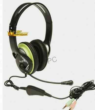 Компьютерная Гарнитура Genius hs-400a, Черный/зеленый - арт:8580 Донецк