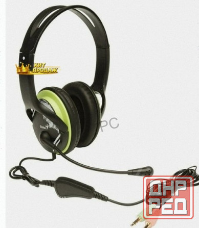 Компьютерная Гарнитура Genius hs-400a, Черный/зеленый - арт:8580 Донецк - изображение 1