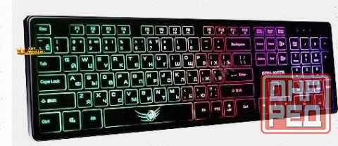 Клавиатура Игровая Dialog Kgk-17u Black Gan-kata 104кл. Радужная Подсветка - чёрная 1.6м - арт:9410 Донецк - изображение 1