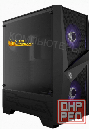 Корпус Atx Msi Mag Forge 100m Без бп чёрный - арт:2227 Донецк - изображение 1