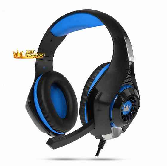 Игровые Наушники Проводные с Микрофоном Crown Micro Cmgh-101t чёрный/синий - арт:4465 Донецк
