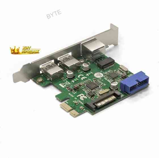 Контроллер Сетевой Exegate ex290278rus Exe-362 Pci-e x1 v2.0, 2*usb3.0 Ext. + 1* - арт:9479 Донецк