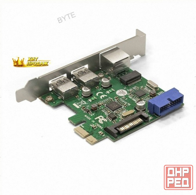 Контроллер Сетевой Exegate ex290278rus Exe-362 Pci-e x1 v2.0, 2*usb3.0 Ext. + 1* - арт:9479 Донецк - изображение 3